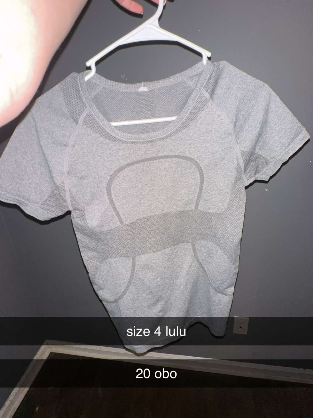 lululemon athletica Gray Short-Sleeve Seamless Performance Tee